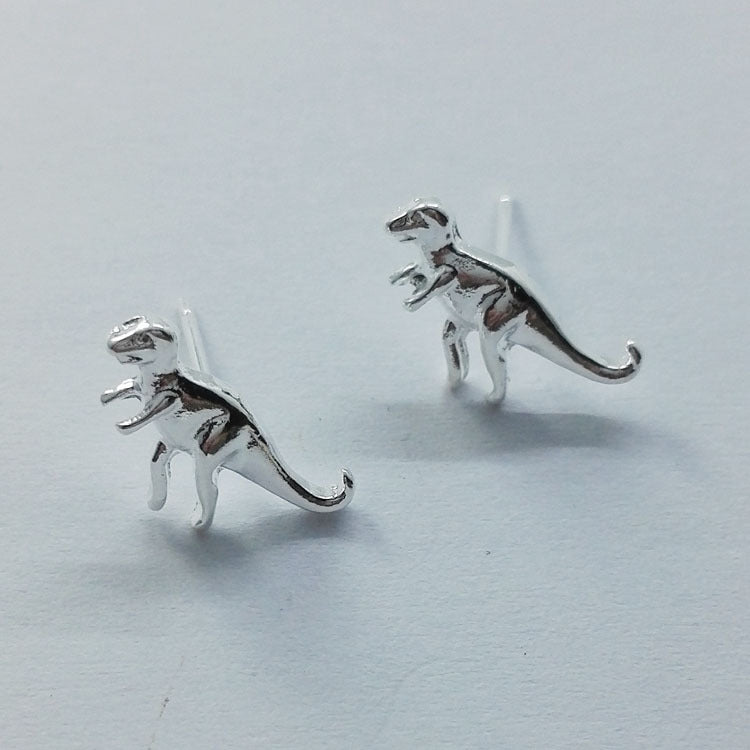 Sweet Silver Animal Earrings For Unisex, Electroplated Alloy With 304 Stainless Steel Ear Pins