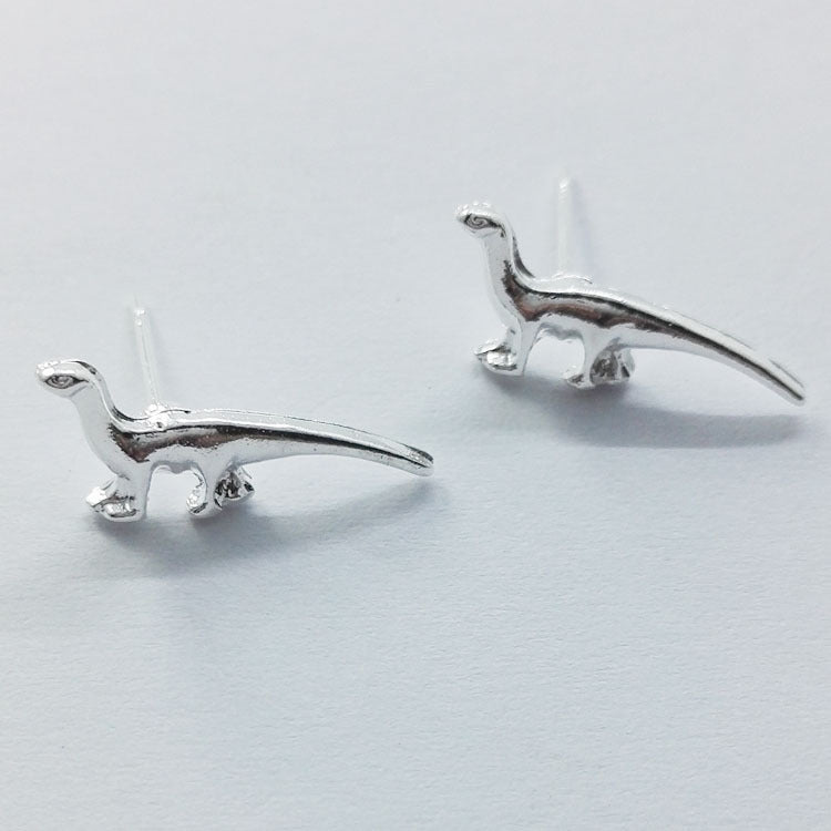 Sweet Silver Animal Earrings For Unisex, Electroplated Alloy With 304 Stainless Steel Ear Pins