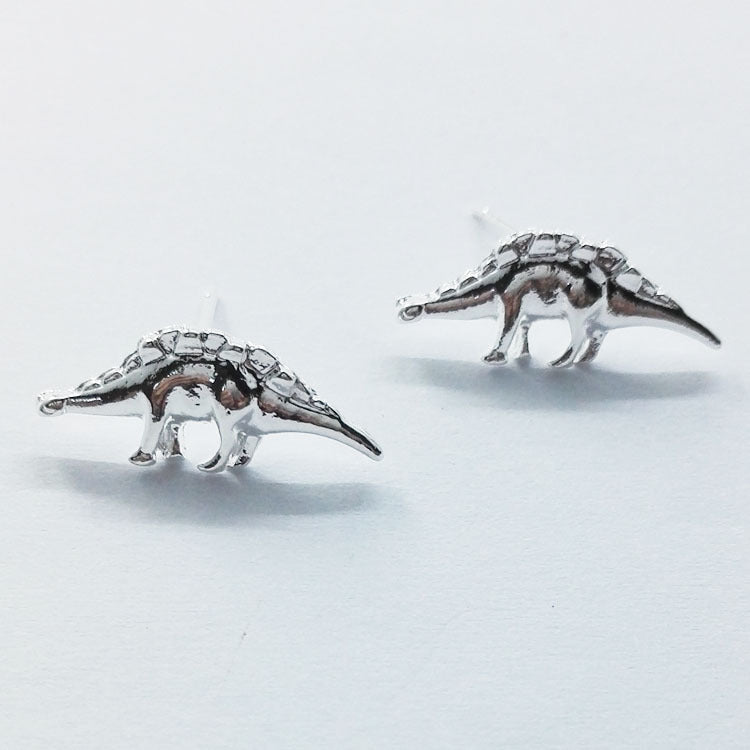 Sweet Silver Animal Earrings For Unisex, Electroplated Alloy With 304 Stainless Steel Ear Pins
