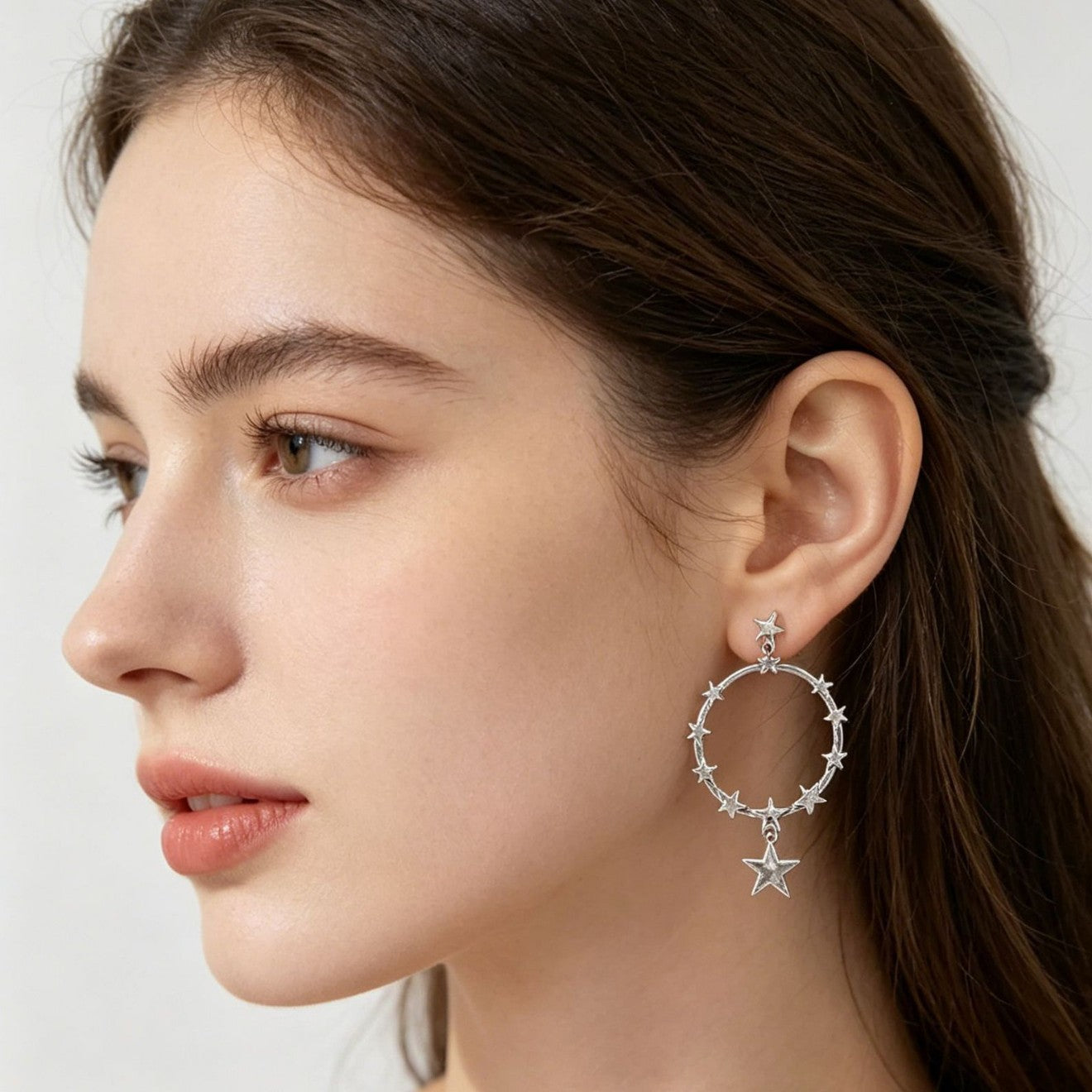 Exaggerated Pentagram Earrings In Alloy Featuring 304 Stainless Steel Ear Pins For Durable Comfort