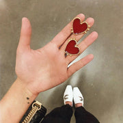 Love heart stud earrings