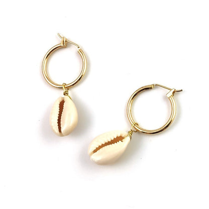Simple Style Alloy Earrings With Shell Inlay, Electroplated Finish, Featuring 304 Stainless Steel Ear Pins
