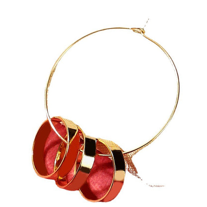 Retro Circle Earrings For Women In Alloy Featuring 304 Stainless Steel Ear Pins