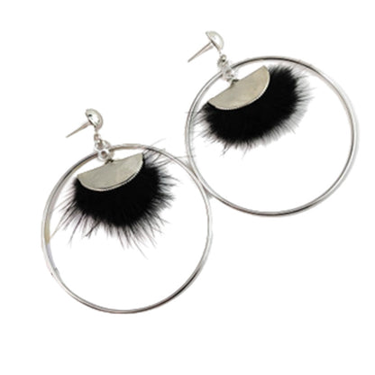 Sector Earrings In Gold Alloy With Electroplated Finish, 304 Stainless Steel Ear Pins, Featuring Tassel Design