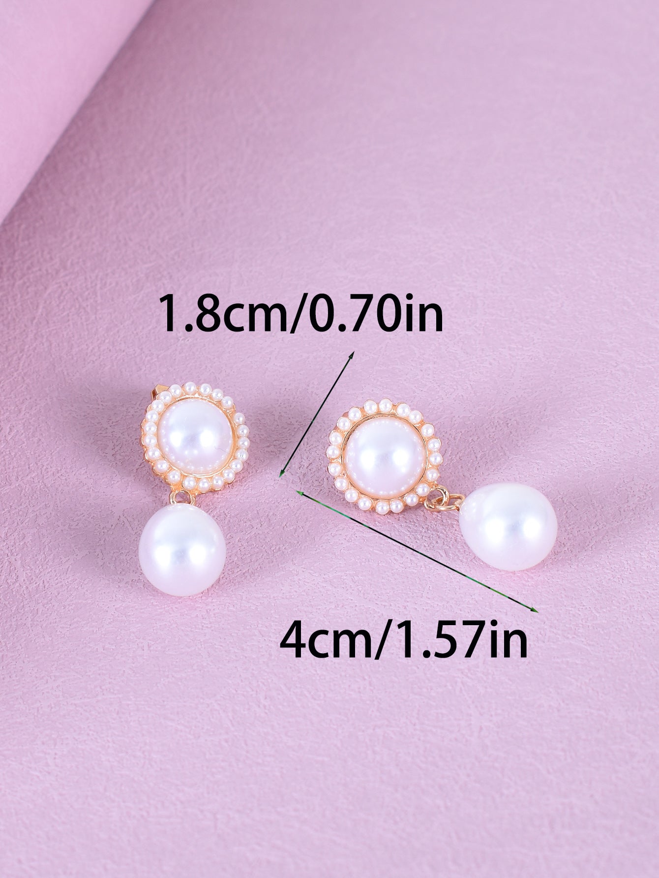 Retro Water Droplets Stud Earrings With Artificial Pearl Inlay, Alloy Body Featuring 304 Stainless Steel Ear Pins