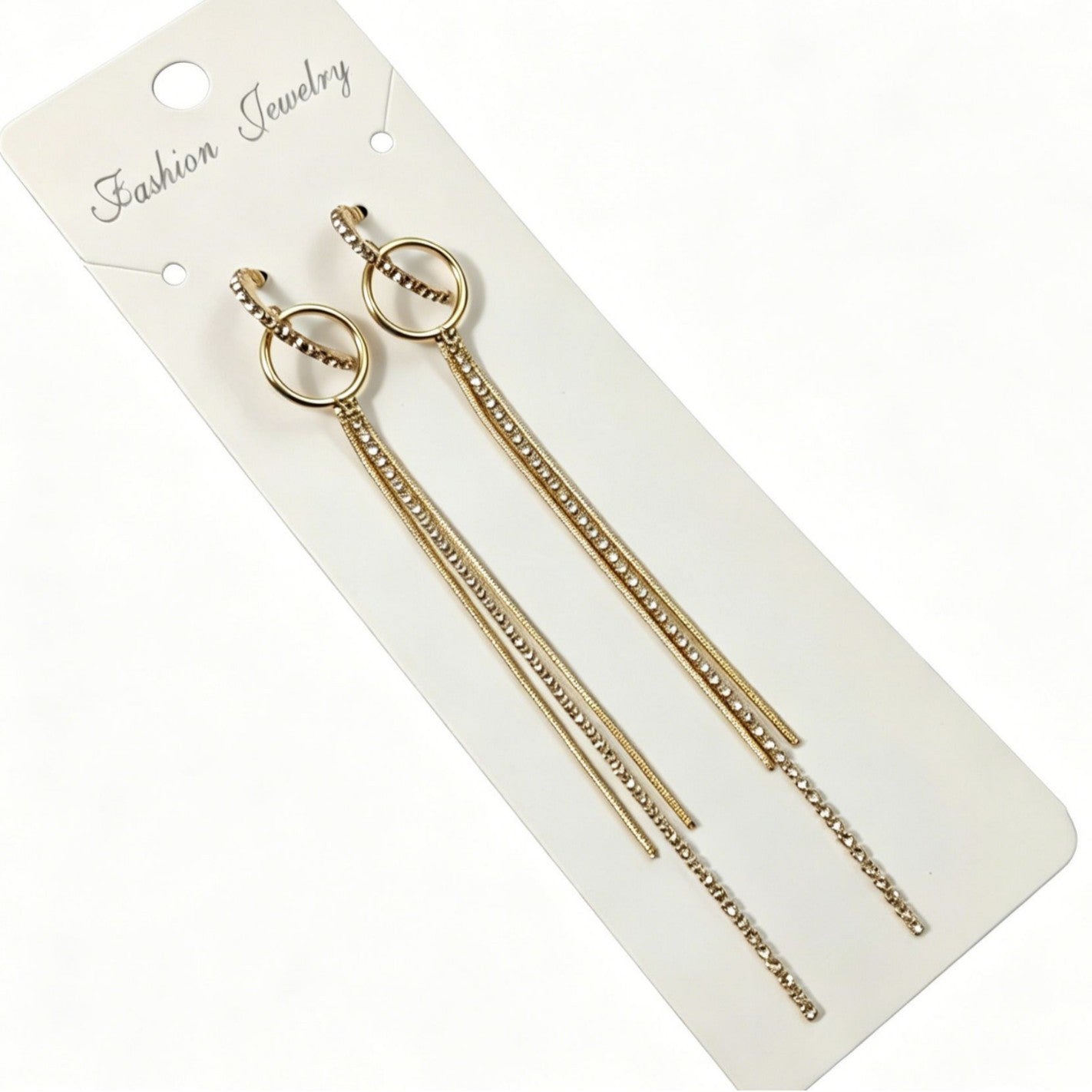 Exaggerated Tassel Earrings In Alloy With Electroplated Finish And 304 Stainless Steel Ear Pins