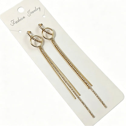 Exaggerated Tassel Earrings In Alloy With Electroplated Finish And 304 Stainless Steel Ear Pins