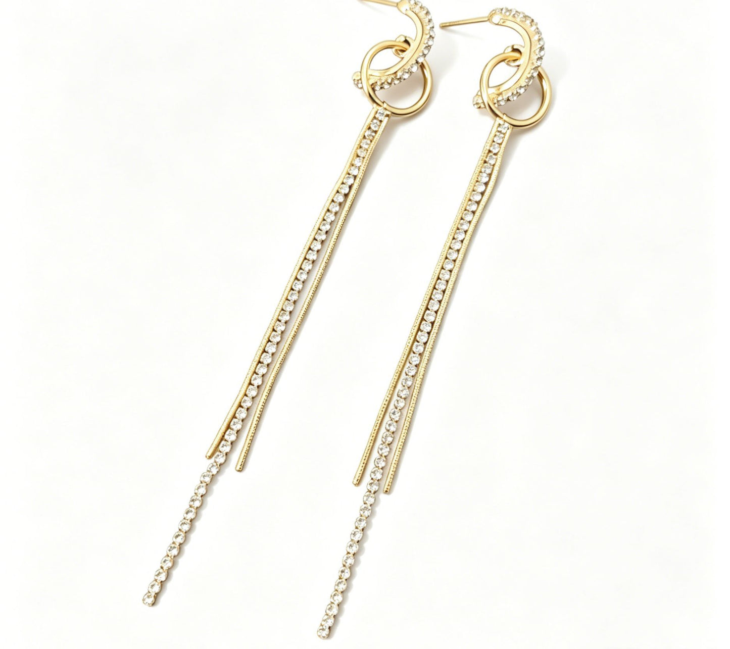 Exaggerated Tassel Earrings In Alloy With Electroplated Finish And 304 Stainless Steel Ear Pins