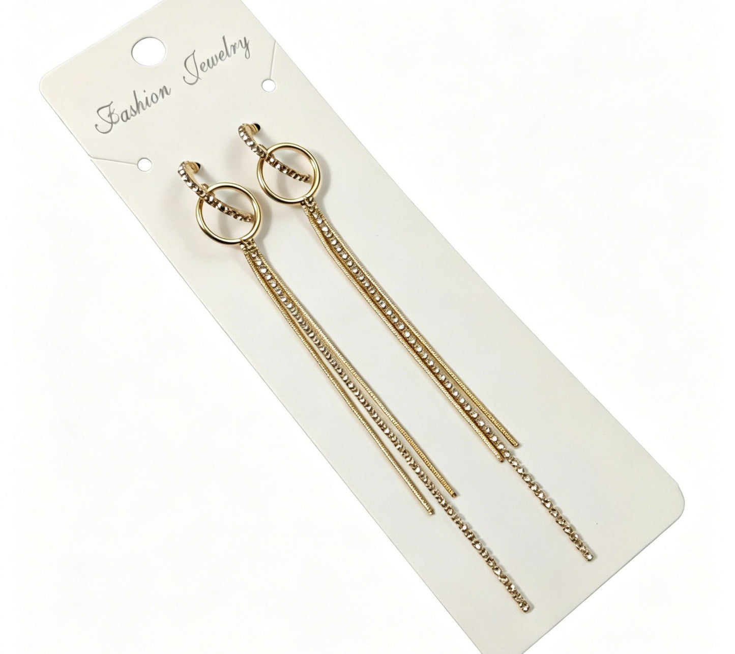 Exaggerated Tassel Earrings In Alloy With Electroplated Finish And 304 Stainless Steel Ear Pins