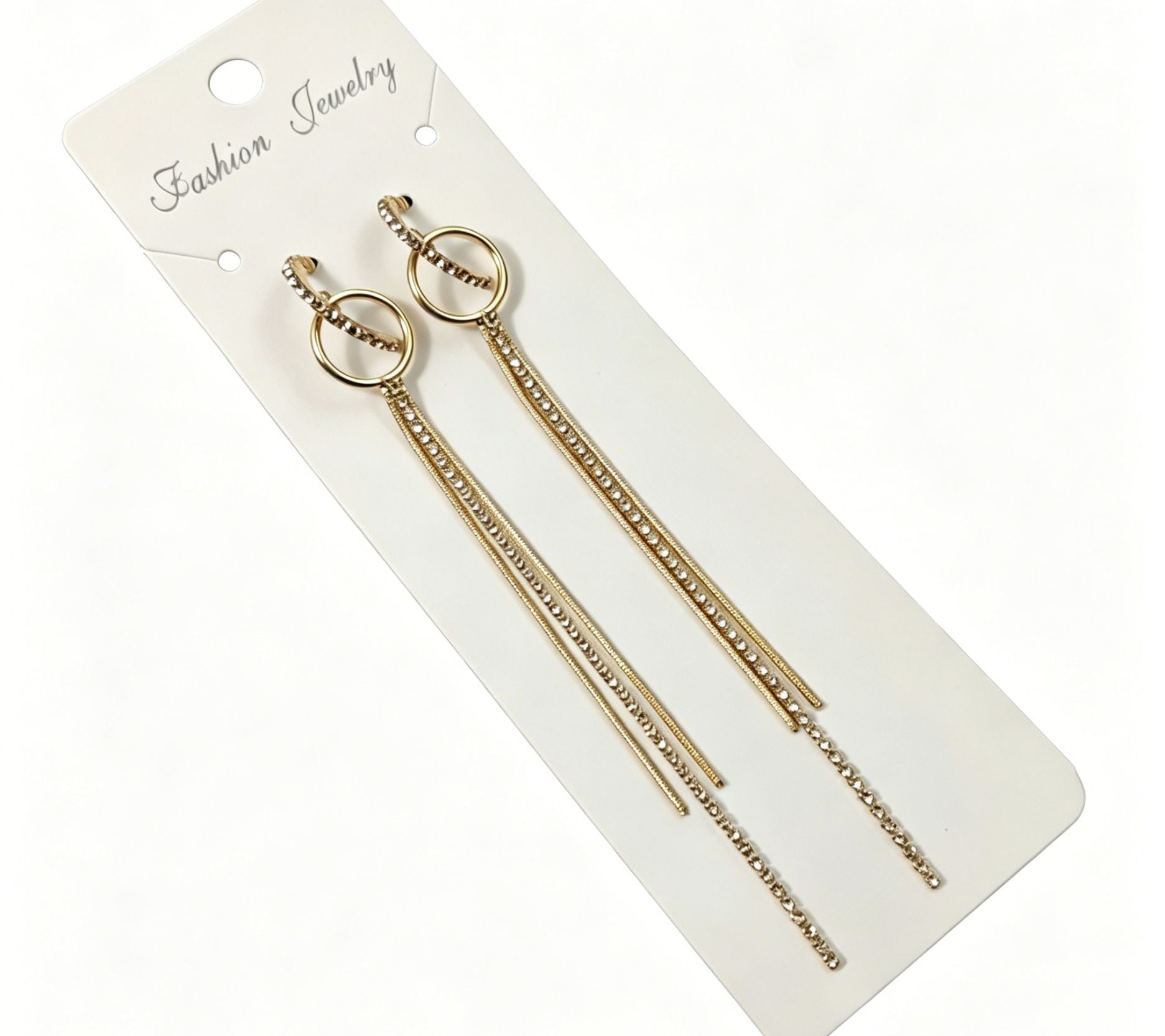 Exaggerated Tassel Earrings In Alloy With Electroplated Finish And 304 Stainless Steel Ear Pins