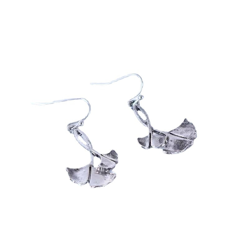 Bohemian Ginkgo Leaf Earrings In Alloy With Electroplated Finish And 304 Stainless Steel Ear Pins