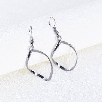 Exaggerated Leaves Earrings In Alloy With Electroplated Finish, 304 Stainless Steel Posts, And Tassel Craft