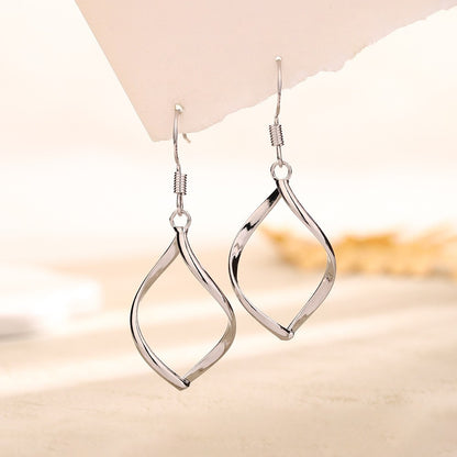 Exaggerated Leaves Earrings In Alloy With Electroplated Finish, 304 Stainless Steel Posts, And Tassel Craft