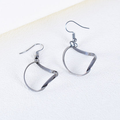 Exaggerated Leaves Earrings In Alloy With Electroplated Finish, 304 Stainless Steel Posts, And Tassel Craft