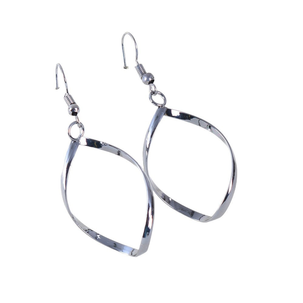 Exaggerated Leaves Earrings In Alloy With Electroplated Finish, 304 Stainless Steel Posts, And Tassel Craft