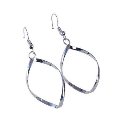 Exaggerated Leaves Earrings In Alloy With Electroplated Finish, 304 Stainless Steel Posts, And Tassel Craft
