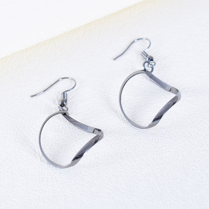 Exaggerated Leaves Earrings In Alloy With Electroplated Finish, 304 Stainless Steel Posts, And Tassel Craft