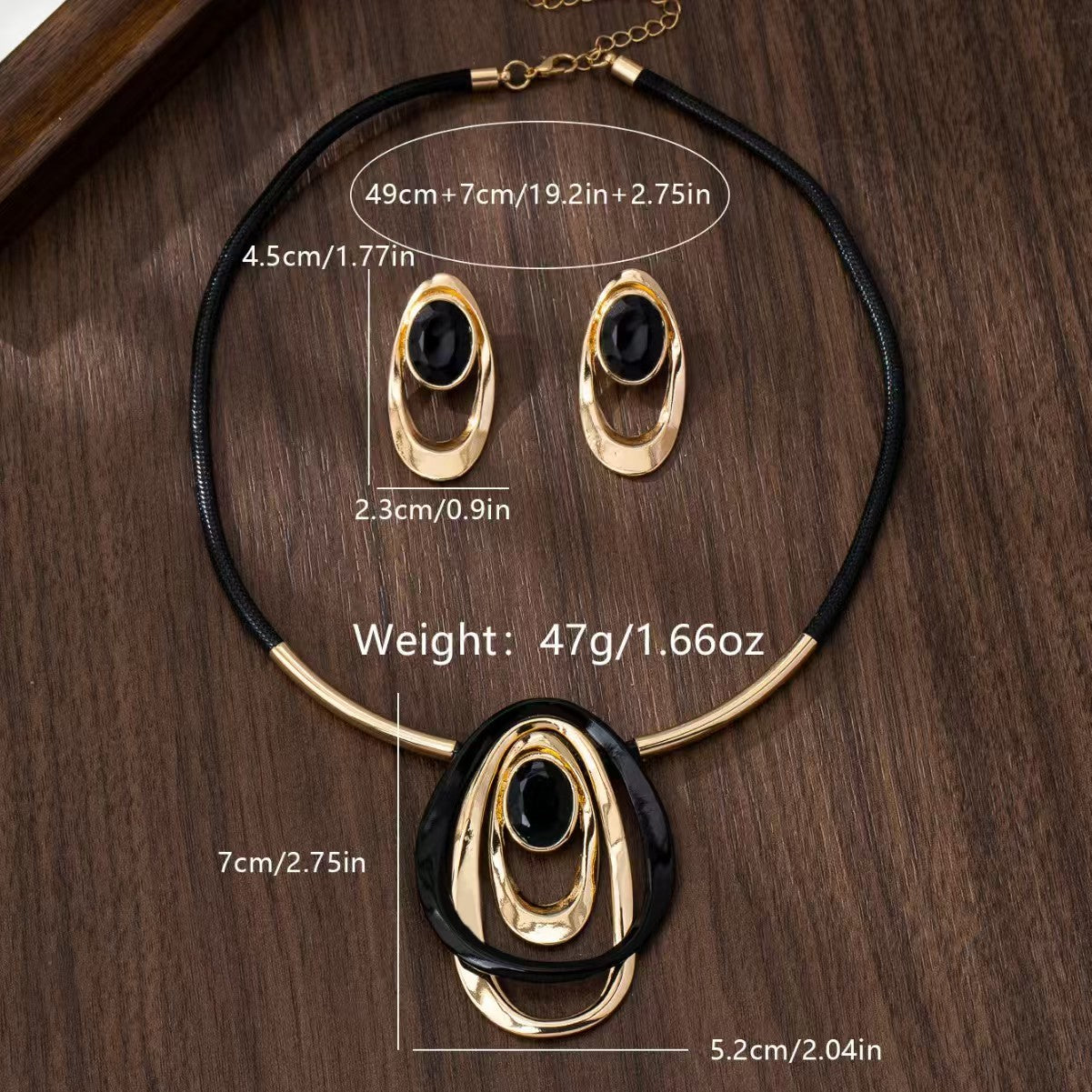 Retro Handmade Oval Necklace For Women With Zinc Alloy And Acrylic Inlay Featuring A Handmade Chain