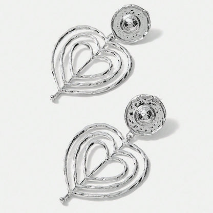 Ocean For Unisex Retro Stud Earrings In Silver With Zinc Alloy And 304 Stainless Steel Posts