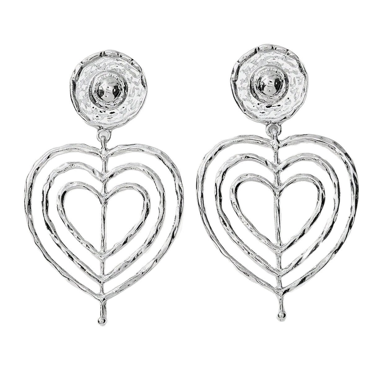 Ocean For Unisex Retro Stud Earrings In Silver With Zinc Alloy And 304 Stainless Steel Posts