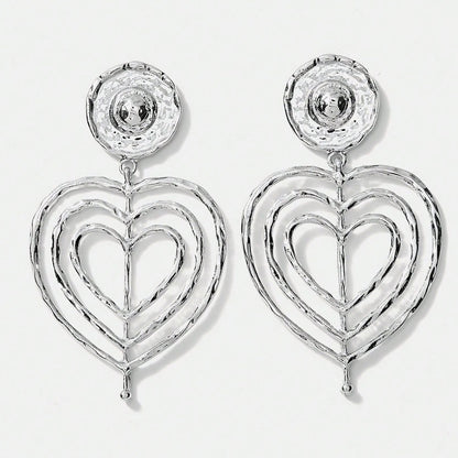 Ocean For Unisex Retro Stud Earrings In Silver With Zinc Alloy And 304 Stainless Steel Posts