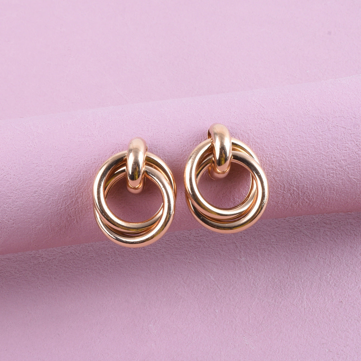Geometric Simple Style Unisex Earrings In Zinc Alloy With Electroplated Finish And 304 Stainless Steel Ear Pins