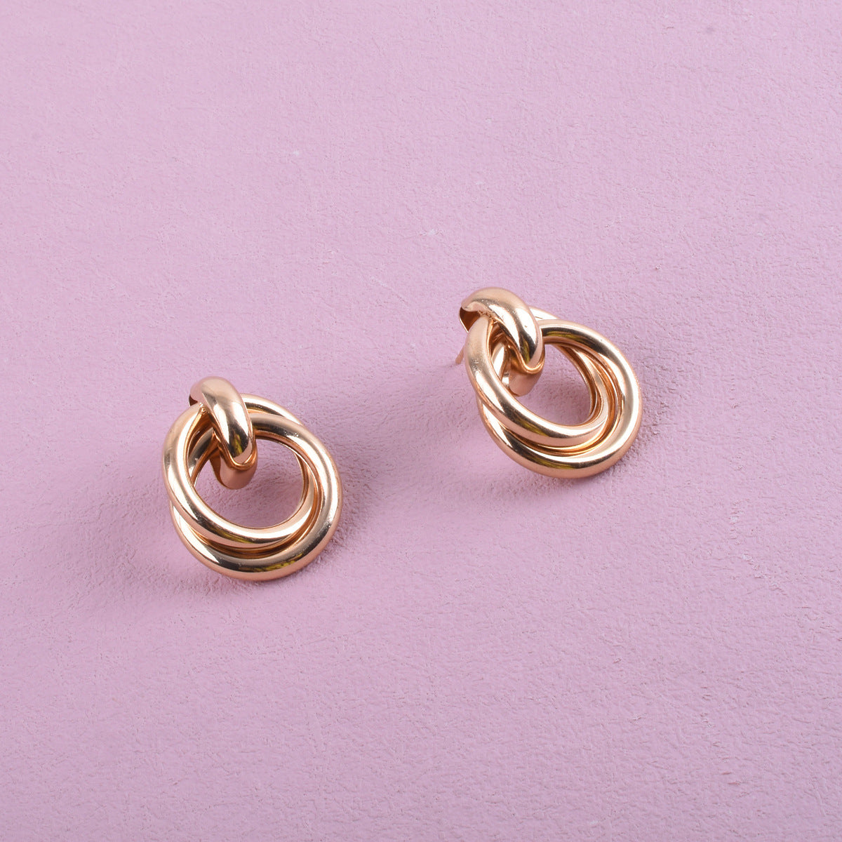 Geometric Simple Style Unisex Earrings In Zinc Alloy With Electroplated Finish And 304 Stainless Steel Ear Pins
