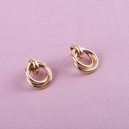 Geometric Simple Style Unisex Earrings In Zinc Alloy With Electroplated Finish And 304 Stainless Steel Ear Pins