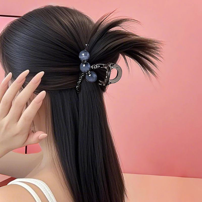 Ocean Shiny Barrette Hairpin For Women With Artificial Gemstones