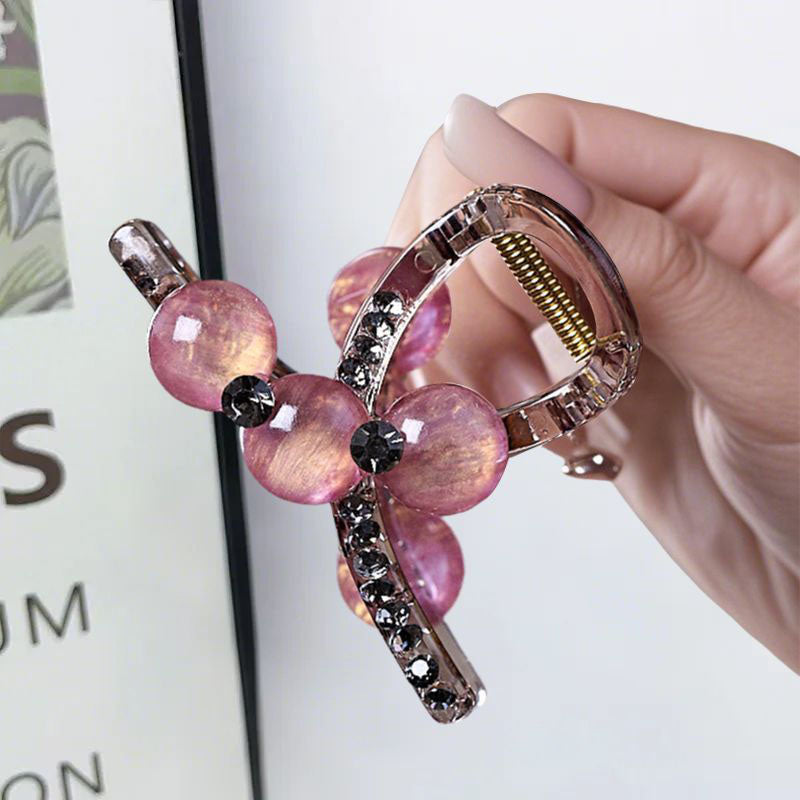 Ocean Shiny Barrette Hairpin For Women With Artificial Gemstones