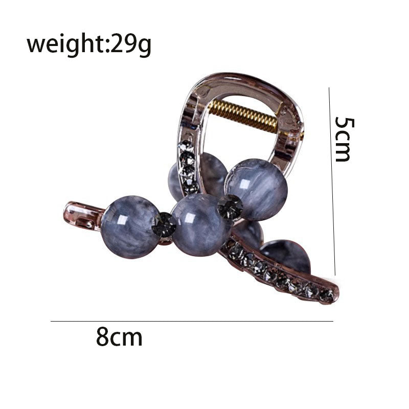 Ocean Shiny Barrette Hairpin For Women With Artificial Gemstones