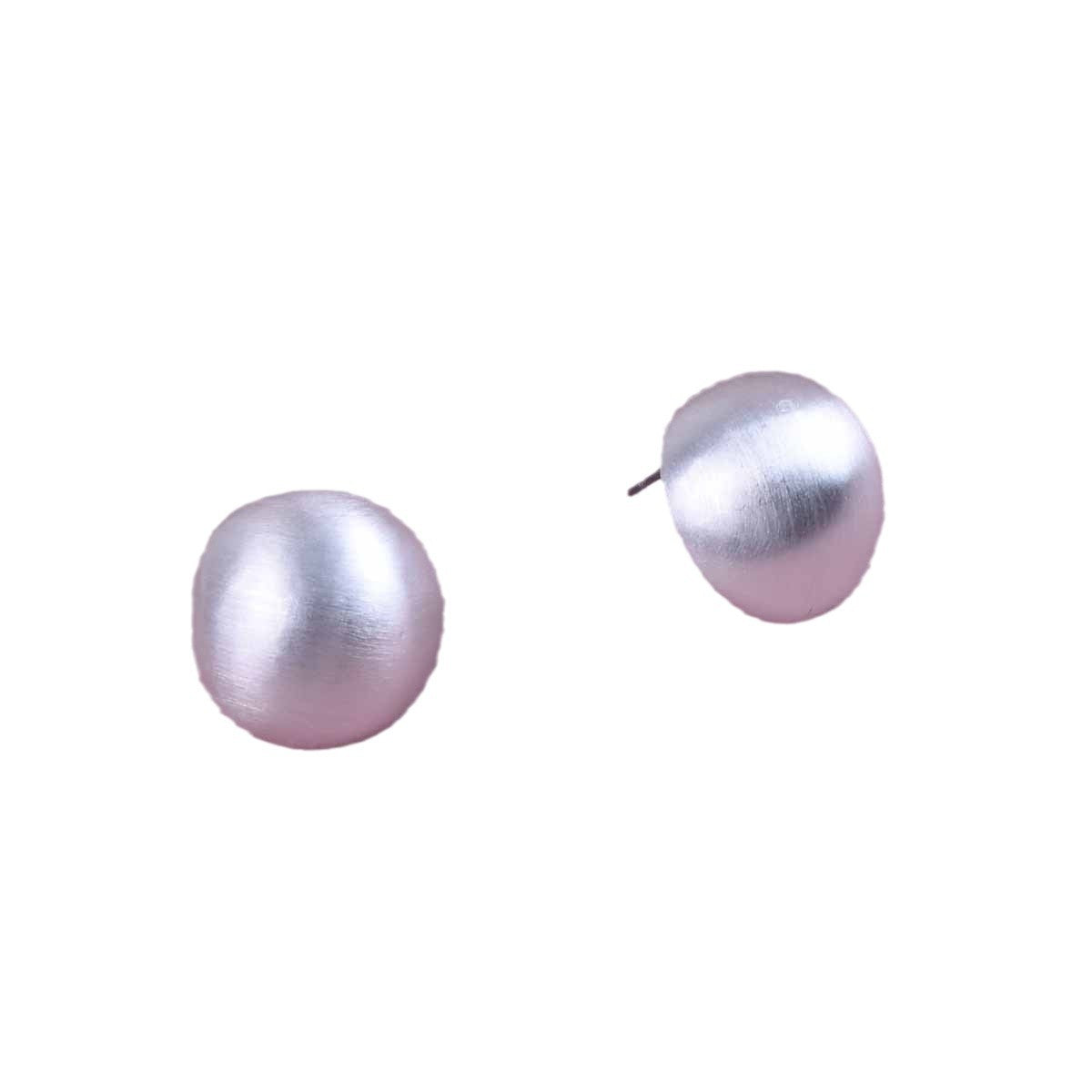 Sweet Semicircle Stud Earrings For Unisex Featuring Brushed Gold Zinc Alloy