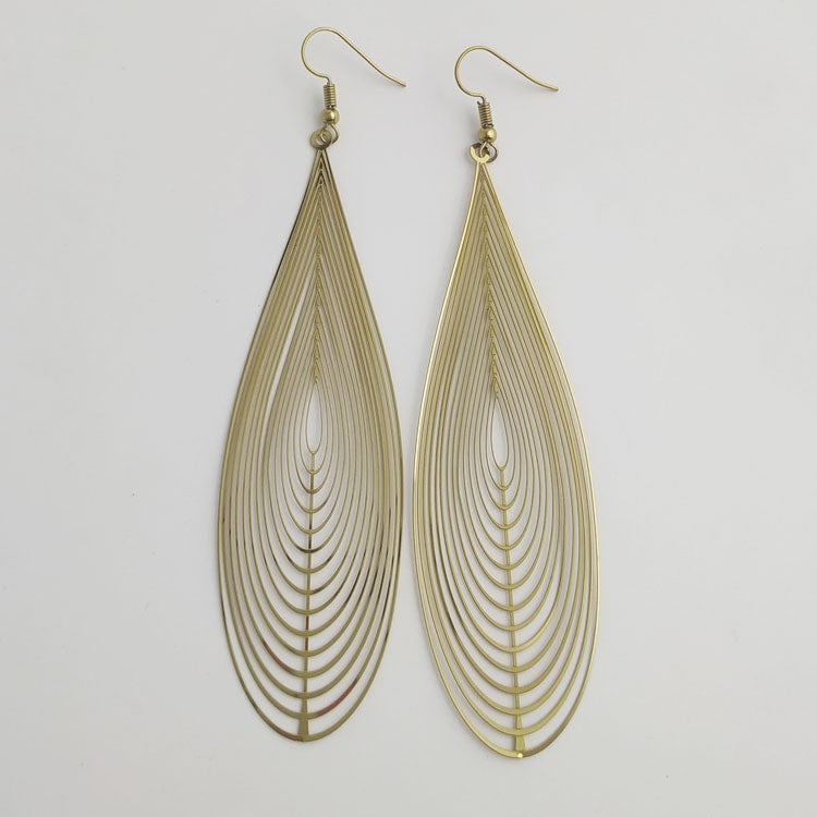 Sweet Blue Water Droplets Earrings In Electroplated Alloy, Unisex Design