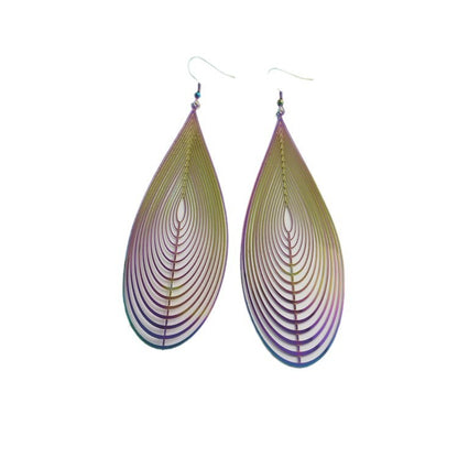 Sweet Blue Water Droplets Earrings In Electroplated Alloy, Unisex Design