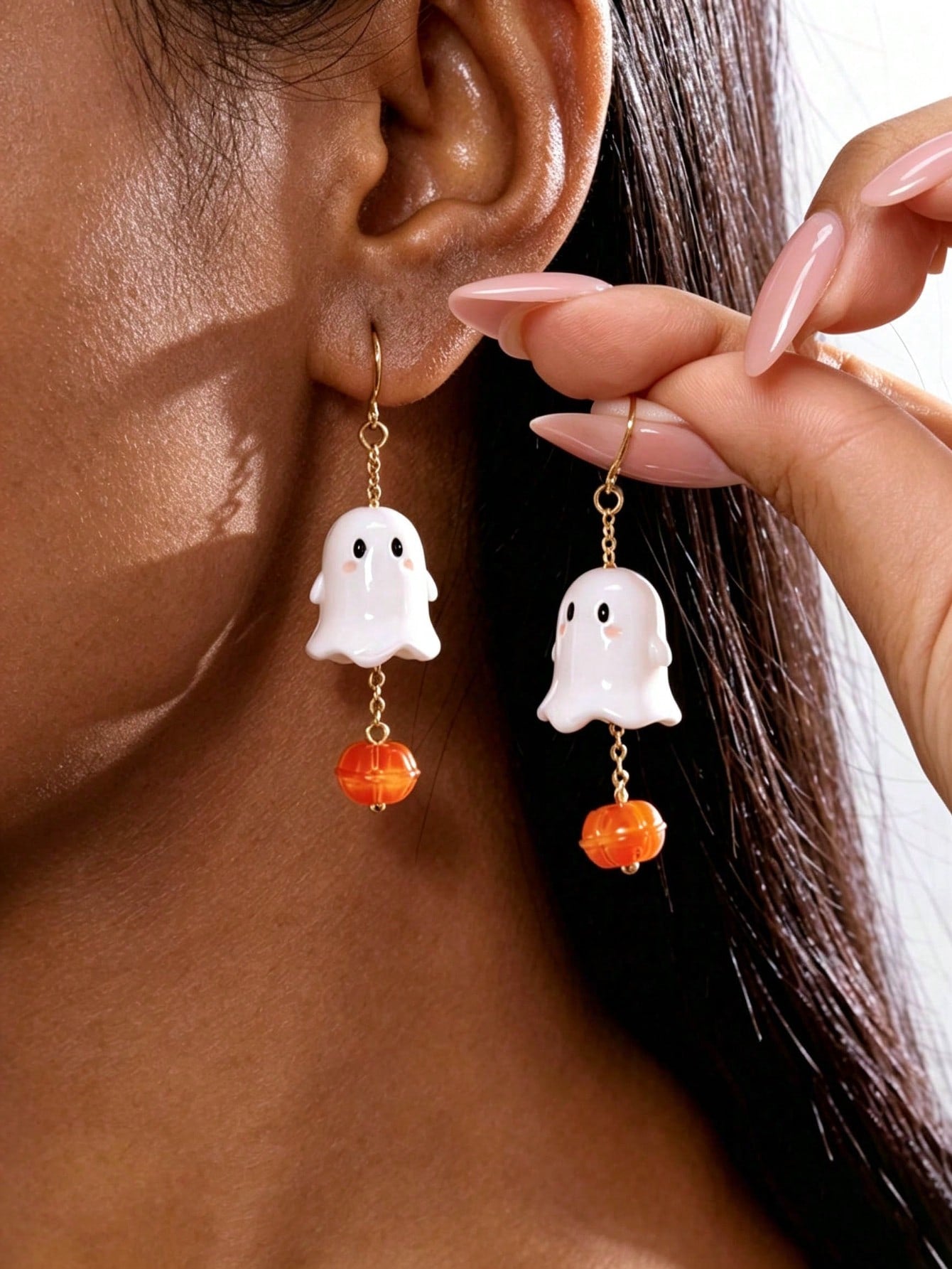 Funny Animal Resin Ear Hook Earrings For Women Featuring Zinc Alloy Ear Pins, Stylish Drop Earrings