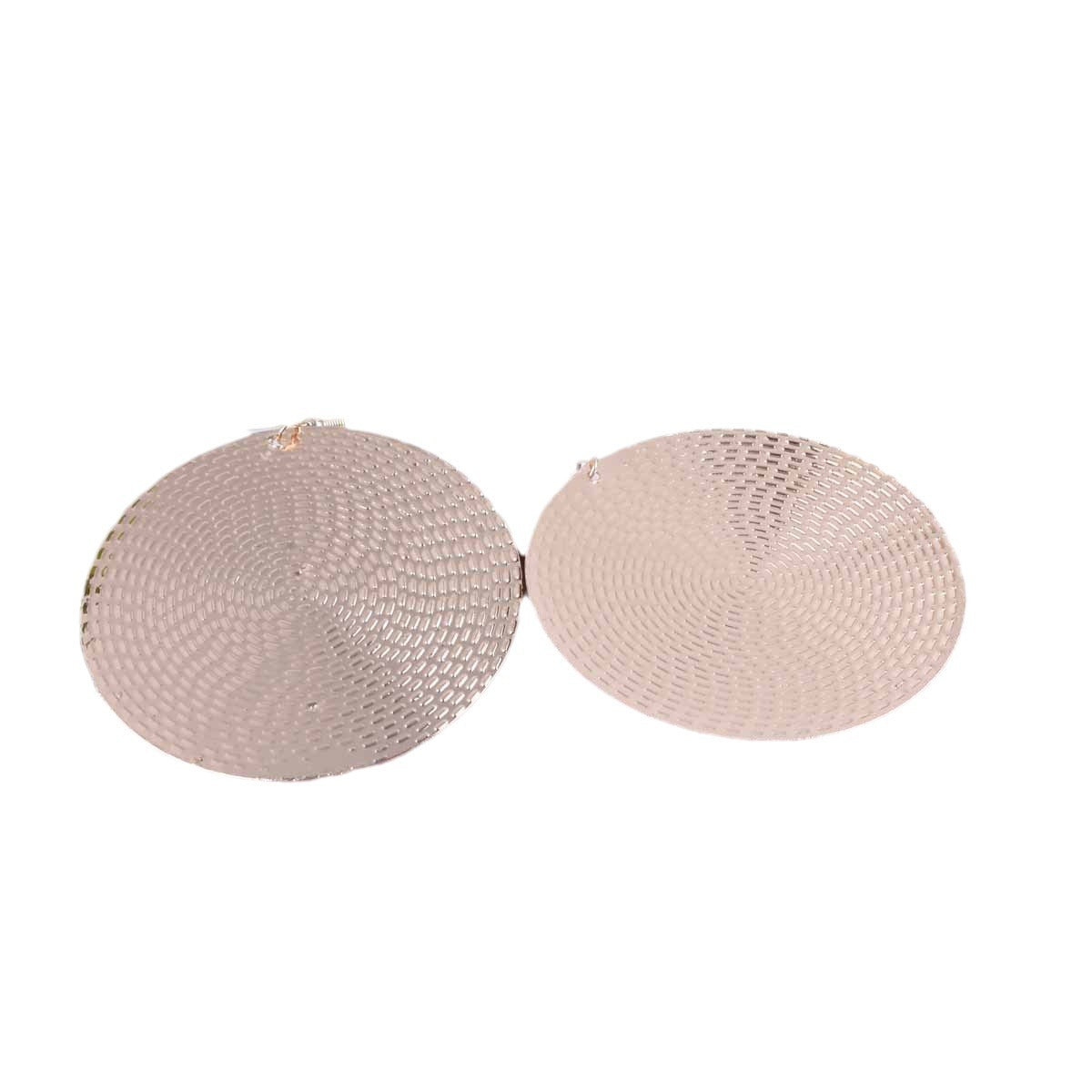 Exaggerated Circle Gold Alloy Earrings With Electroplated Finish For A Stylish Look