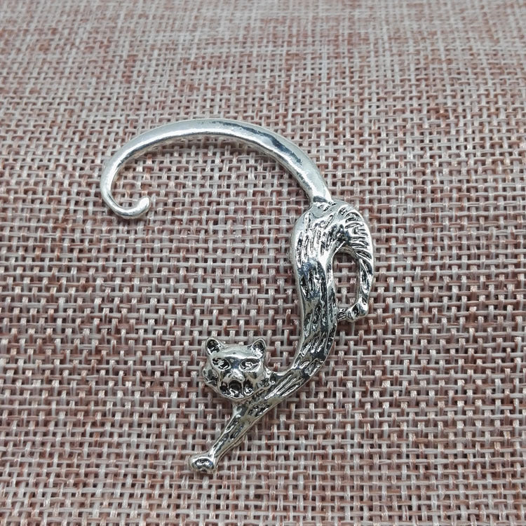 Punk Style Dyed Black Alloy Earrings For Women, Featuring Durable Material And Unique Design