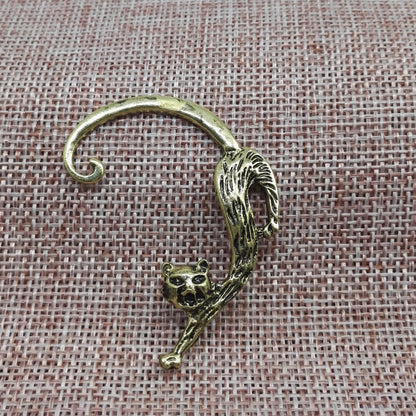 Punk Style Dyed Black Alloy Earrings For Women, Featuring Durable Material And Unique Design