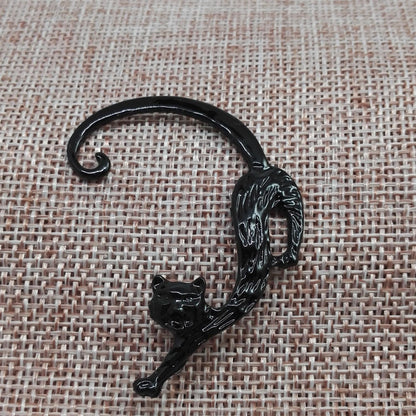 Punk Style Dyed Black Alloy Earrings For Women, Featuring Durable Material And Unique Design