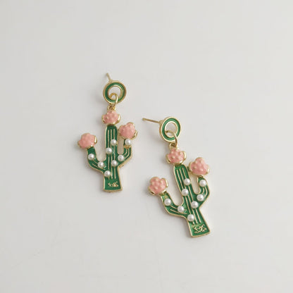 Pineapple Stud Earrings In Alloy Featuring Electroplated Finish With Alloy Ear Pins