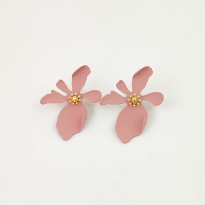 Daisy Earrings For Women With 304 Stainless Steel Alloy Ear Pins In White