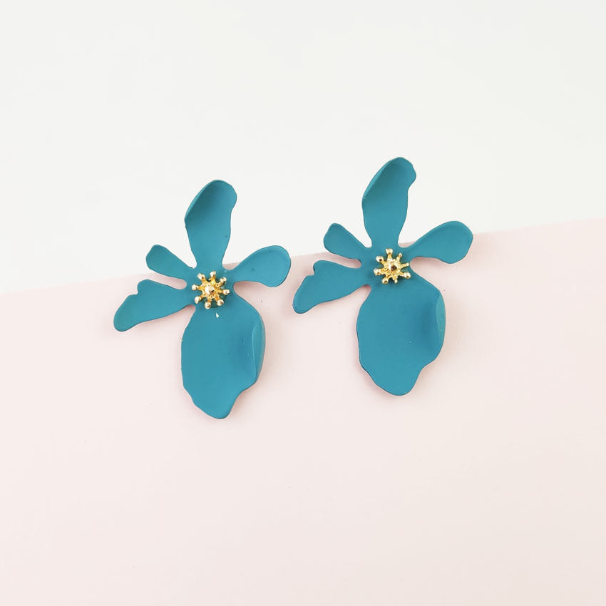Daisy Earrings For Women With 304 Stainless Steel Alloy Ear Pins In White