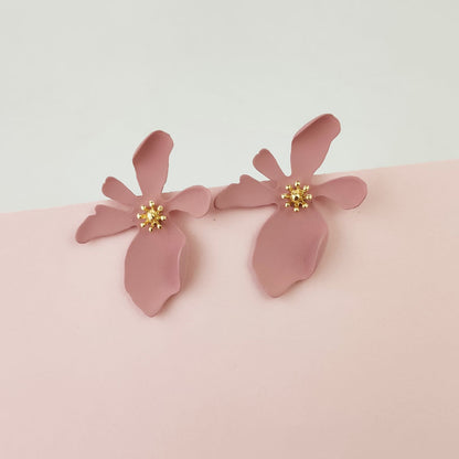 Daisy Earrings For Women With 304 Stainless Steel Alloy Ear Pins In White