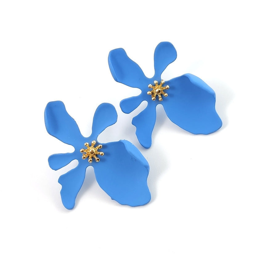 Daisy Earrings For Women With 304 Stainless Steel Alloy Ear Pins In White