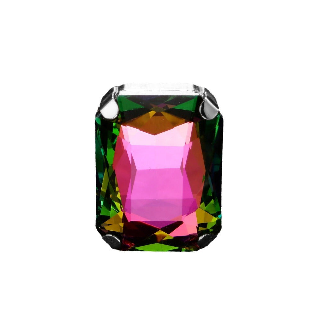 Simple Style Adjustable Square Ring For Women In Alloy Material