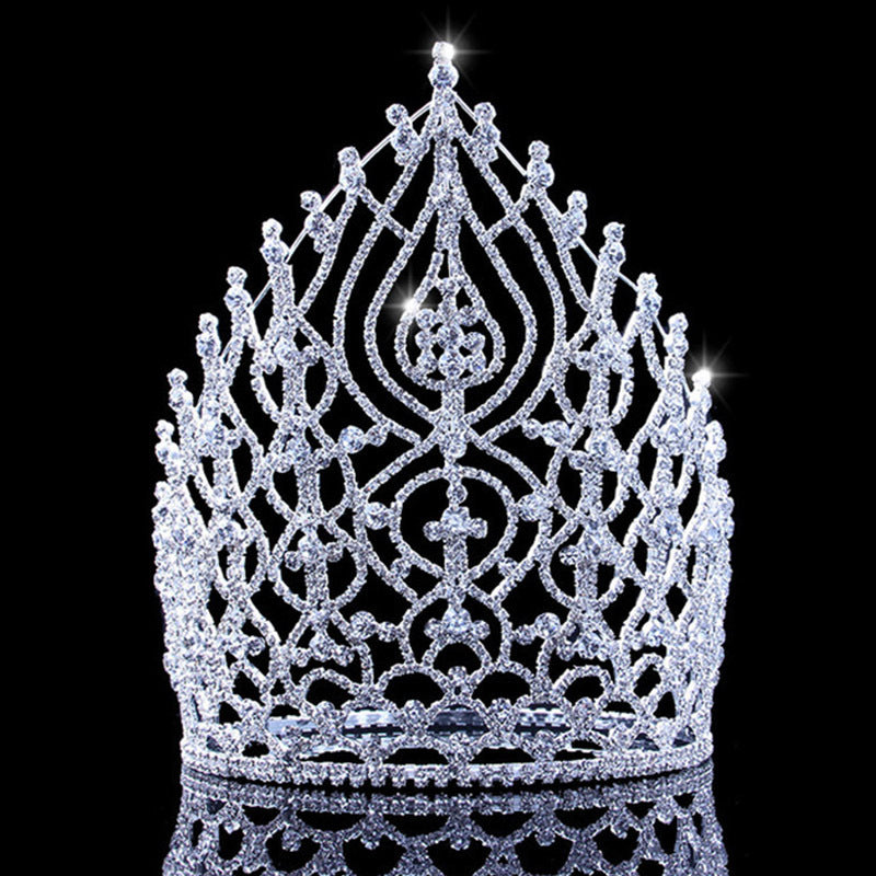 Luxurious Rhinestone Crown Hair Accessory For Women, Perfect For Birthday Celebrations