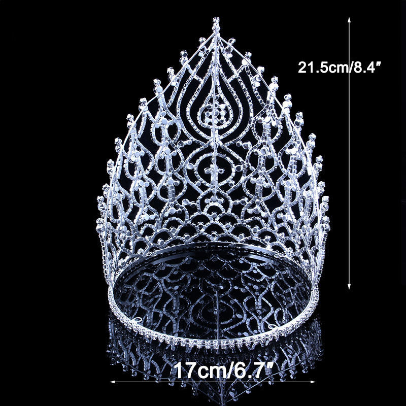 Luxurious Rhinestone Crown Hair Accessory For Women, Perfect For Birthday Celebrations