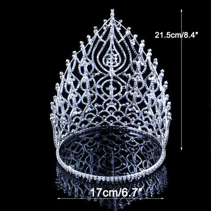 Luxurious Rhinestone Crown Hair Accessory For Women, Perfect For Birthday Celebrations