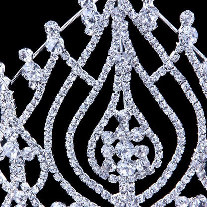 Luxurious Rhinestone Crown Hair Accessory For Women, Perfect For Birthday Celebrations