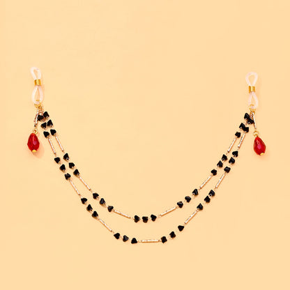 Red Alloy Body Chain For Women Featuring Crystal Pattern, Perfect Chest Jewelry For Nightclub